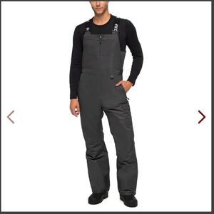 NWT Men's Charcoal Avalanche Athletic Fit Insulated Bin Overalls Size Medium